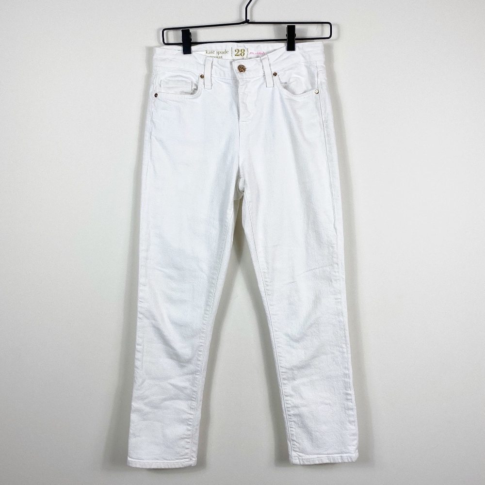 Kate Spade White Broom Street Denim Capris